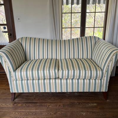 Stickley Like New Striped Loveseat 