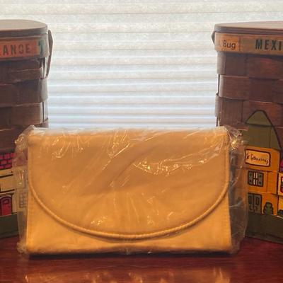 Caro Nan Hand Painted Baskets Signed & Small Purse