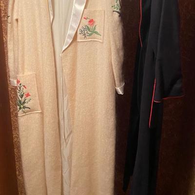 Large White Valentino Robe & Medium Black Girls Lingerie Robe