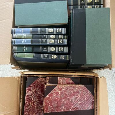 Vintage the Great Books of the Western World Collection & Antique Stoddard's Lectures By John L. S.