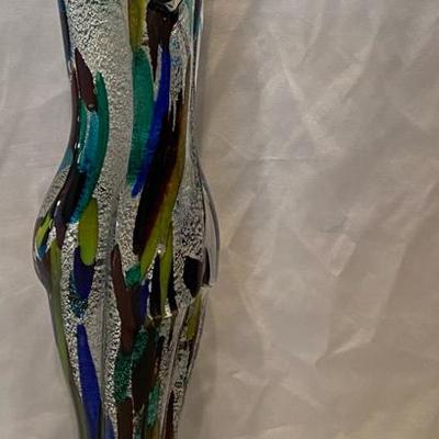 Authentic Murano Glass Sculpture “Dancing Red Flame” By Julie A. Medow