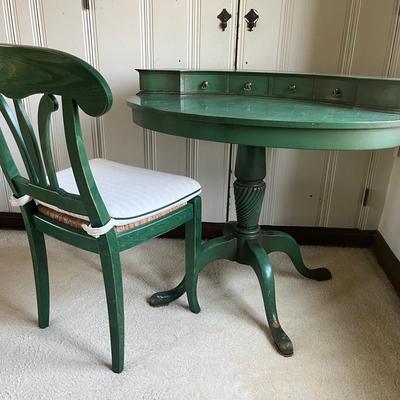 Vintage French Vanity Desk W/ Matching Chair 