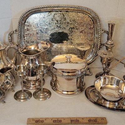 Wilcox American Rose, Gorham, B. Rogers, and More Silverplate Pieces, 109-400
