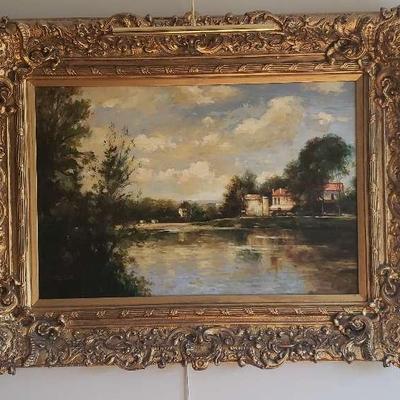 Large Landscape Oil Painting, 502-2000