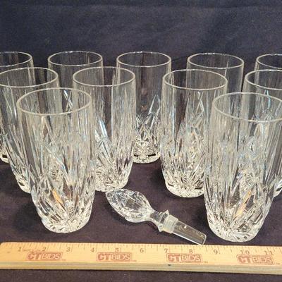 Waterford Crystal Glasses and Stopper, 304-400 