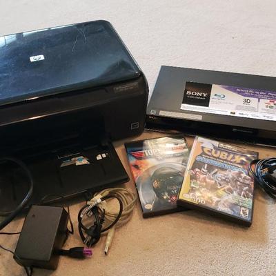 Sony Blu-ray Player and HP Printer/Scannner, 611-2000
