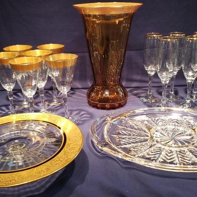 Gold Toned Rimmed Glasses & More, 302-600