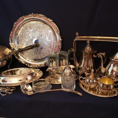 Silverplate Tea Set, Serving & More, 112-600