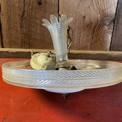 Antique “Hint of Pink” Drop Light/Chandelier