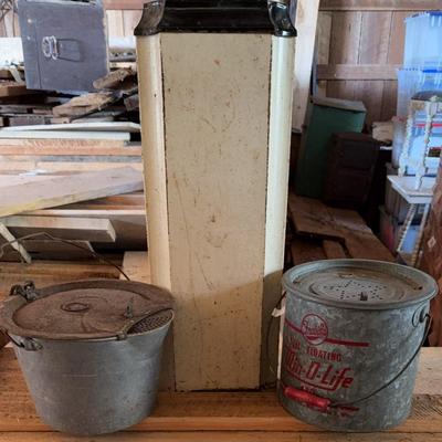 Minnow Buckets-Vintage & Vintage Hamper 