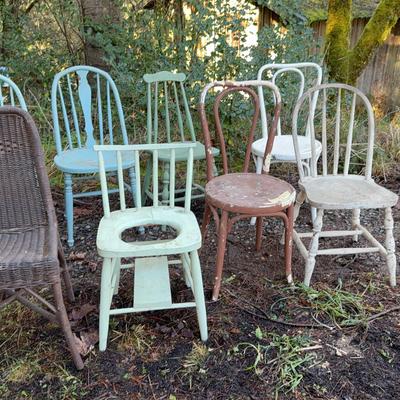 Collection of Vintage Table Chairs 