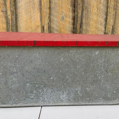 Metal Cooler w/Wood Top