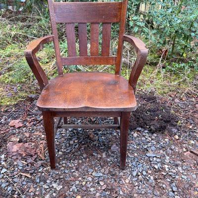 Arts and Crafts Wood Arm Chair