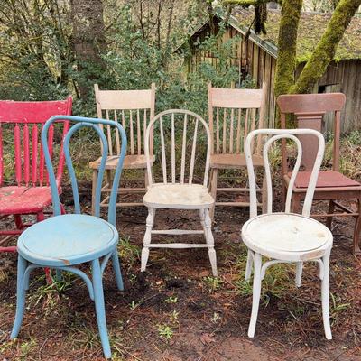 Collection of Wood Chairs 
