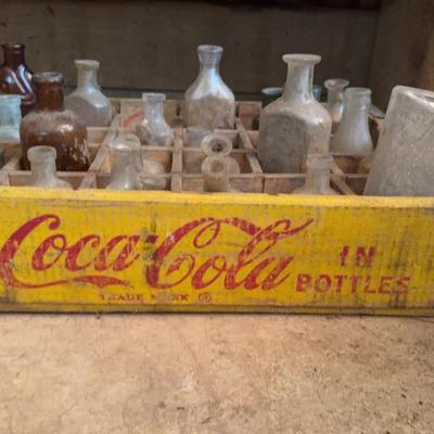 Coca-Cola "Tacoma" Wood Crate & Misc Bottles 