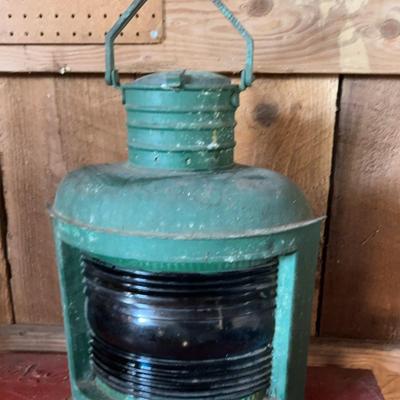 Nautical Green Lantern w/ Red Glass