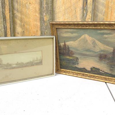 Antique Photo and Oil Painting 