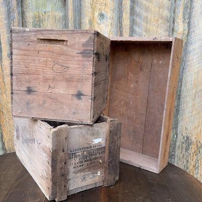 Vintage/Antique Wood Crates/Boxes 