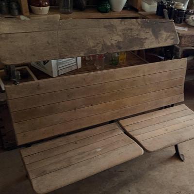 Double Seater Antique School Bench