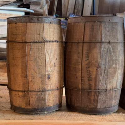 Vintage Wood Nail Kegs