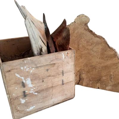 Wood Box and Contents