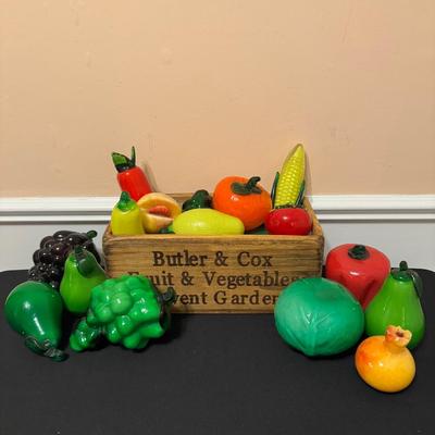 Vintage Glass Fruits and Vegetables 