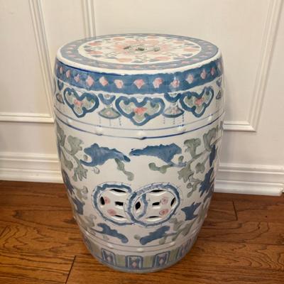 Vintage Oriental Porcelain Garden Stool