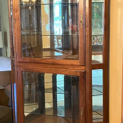 Custom-Made Black Walnut Curio Cabinet