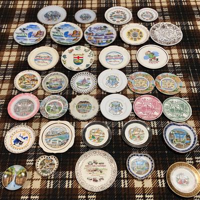 Collection of Vintage Souvenir Plates