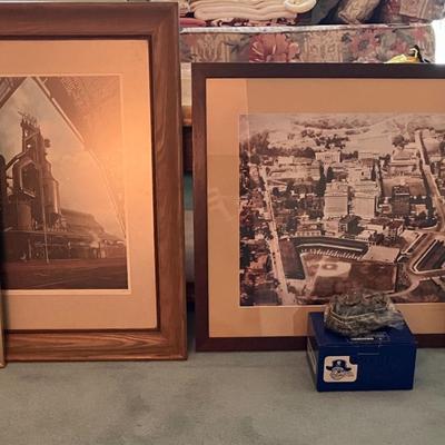 A Signed Steel Mill Sketch by Nevin Robinson, Forbes Field, Cleveland Works, & 1976 Pittsburgh