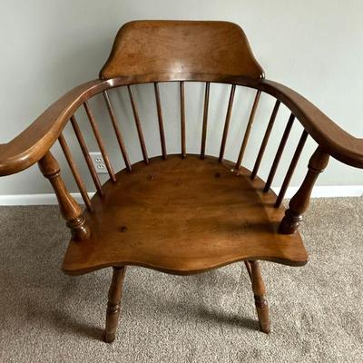Vintage Maple Captain Chair- B & S CO. / Orchard & Wilhelm CO.
