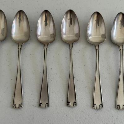 Matching Set Of (6) Vintage Sterling Silver Teaspoons  - 92.6 grams