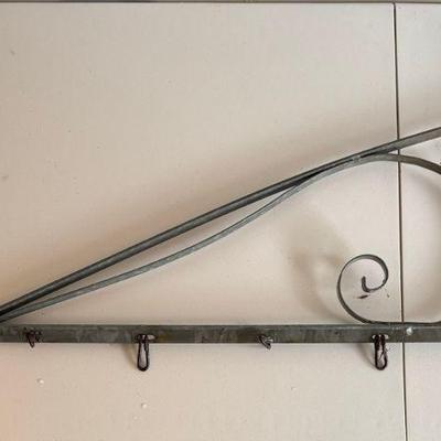 Large Vintage Galvanized Decorative Sign Holder 