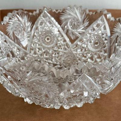 Vintage Cut Glass Bowl 