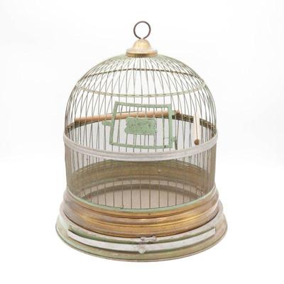 1920s Hendryx Brass Birdcage