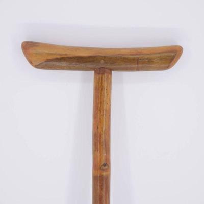 Vintage Collapsible Wooden Walking Cane w/ T-Shaped Handle