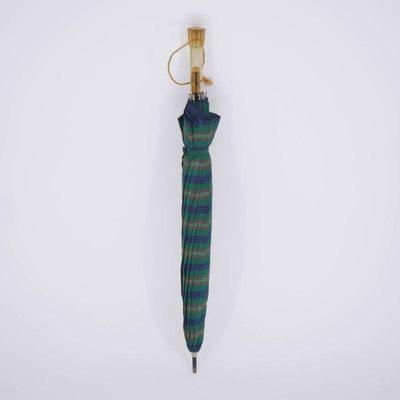 Vintage Tartan Plaid Umbrella with Lucite Handle