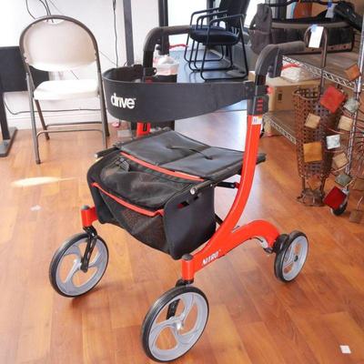 Drive Nitro Euro-Style Aluminum Four Wheel Rollator #RTL10266