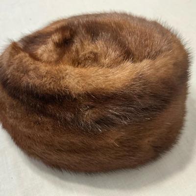 Mink Fur Pillbox Hat 