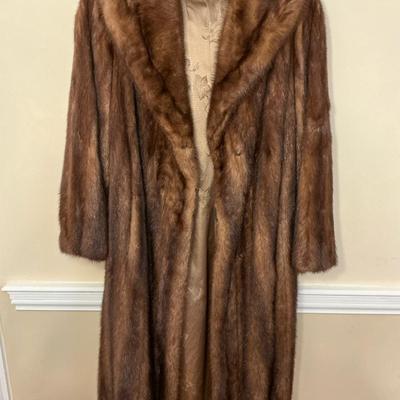 Vintage Brown Mink Fur Coat 