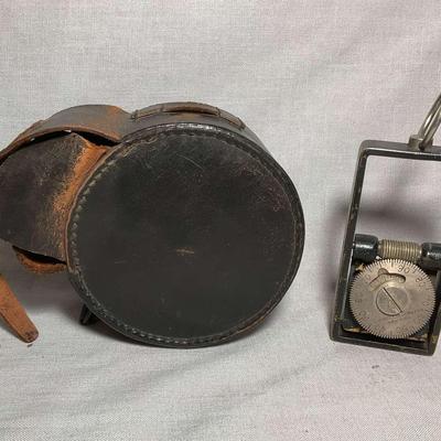 WWI Lionel Wagon Odometer Pedometer With Leather Case 3