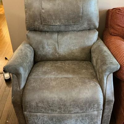 Golden Brown Faux Leather Lift Chair