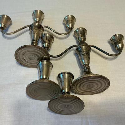 Weighted Silver Candle Stick Pairs 