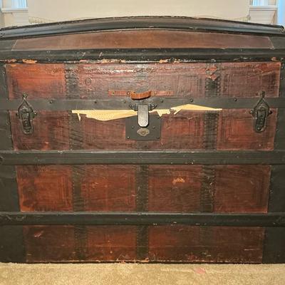 Antique Wood Trunk Chest