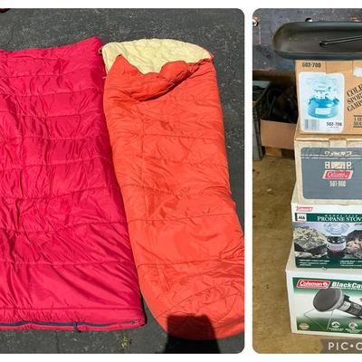 Camping Supplies - Sleeping Bags, Heater, Stoves, Cook Kits