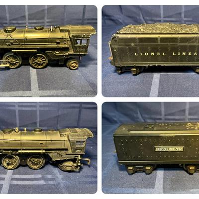 Lionel Locomotives #229, #204 (Incomplete) + Cars 