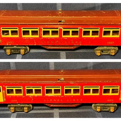 Lionel Lines #1685 & #1687 Passenger Cars (1930’s)