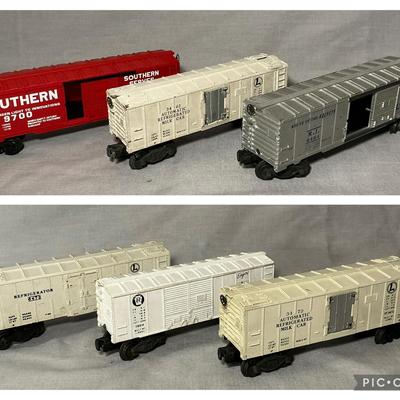 6 Lionel O Gauge Model Train Cars