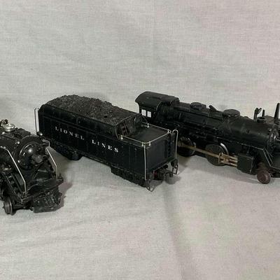 Lionel O Gauge Locomotives 726 & 1110, Unloading Log Flat Car 3451 And Coal Car 