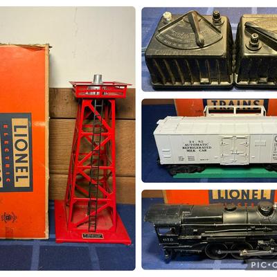 Lionel Engine #675, Milk Car, Rotating Beacon, Transformers 